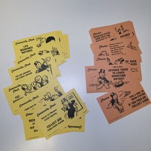 Monopoly Community Chest and Chance Cards Replacement Game Denver Hasbro 1996